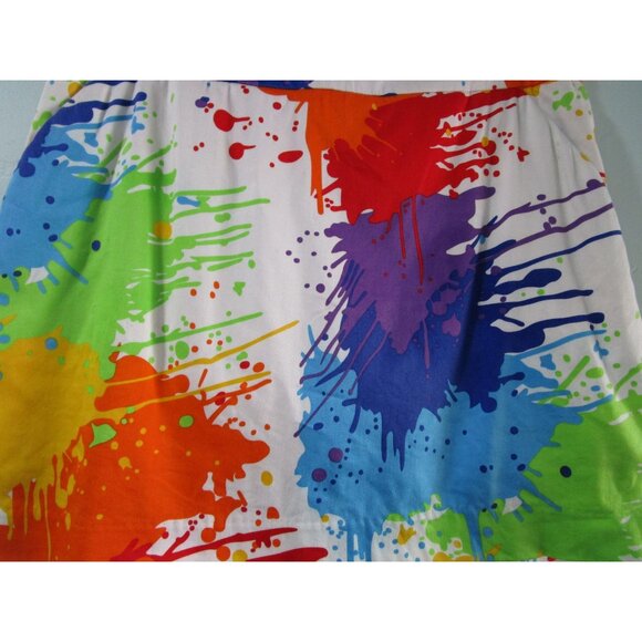 Loudmouth Ladies Splash Art Skort Golf US 8 Bright Paint Splatter Drop Cloth GUC - Picture 8 of 15